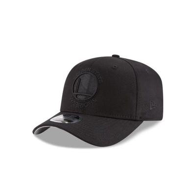 Golden State Warriors Gorra | New Era NBA Black On Black Stretch Snap 9fifty Snapback Cap Mexico - Negros